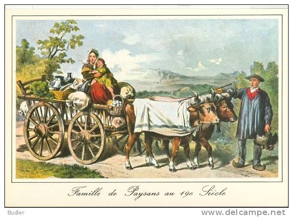 FRANCE:Les Pyrénées: ## Famille De Paysans ## Litho Du XIXe S.:AGRICULTURE. - REPRO - Nieuwe Postkaart/Carte Postale Neu - Other & Unclassified