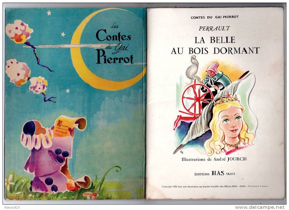 LA BELLE AU BOIS DORMANT ILLUSTRATION JOURCIN ED BIAS ANNEE 1952 CONTES DU GAI PIERROT N°5 - Contes