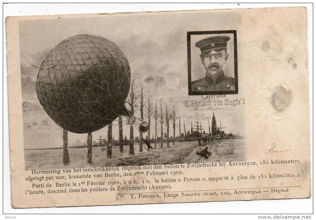 20017  -   Le  Ballon  Persan  Descend Dans Les  Polders  De  Zwijndrecht - Zwijndrecht