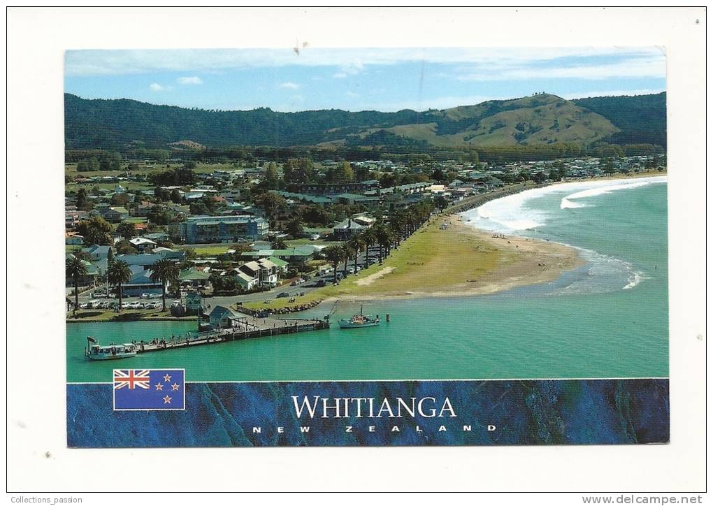 Cp, Nouvelle-Zélande, Coromandel, Whitianga And Buffalo Beach From Whitianga Rock, Voyagée - Nouvelle-Zélande