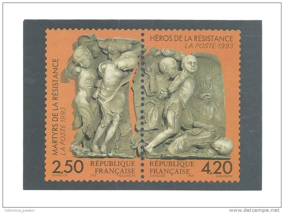 Cp, Timbres (Représentation),  Maquette Des Timbres-Postes, Martyrs Et Héros De La Résistance - Sellos (representaciones)