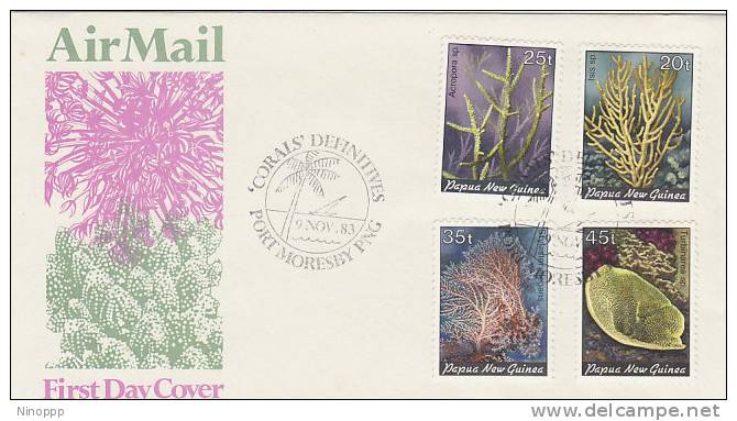 Papua New Guinea-1983 Corals III  FDC - Papua New Guinea