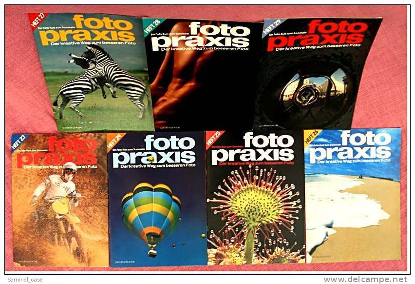 7 Zeitschriften FOTO PRAXIS Heft 23 Bis 29 , Der Kreative Weg Zum Besseren Foto , Von 1981- 1982 - Hobby & Verzamelen