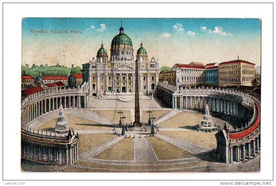ROME ROMA : "Piazza S. Pietro" - Oblitération Roma Ferrovia - Plaatsen & Squares