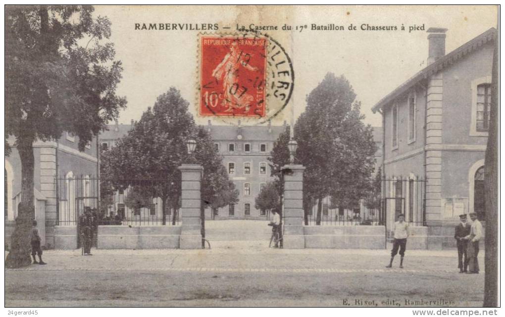 CPA MILITAIRE RAMBERVILLERS (Vosges) - La Caserne Du 17° Bataillon De Chasseurs à Pied - Rambervillers