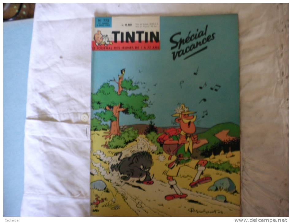 TINTIN LE JOUNAL DES JEUNES N°772    8/8/63 - Tintin