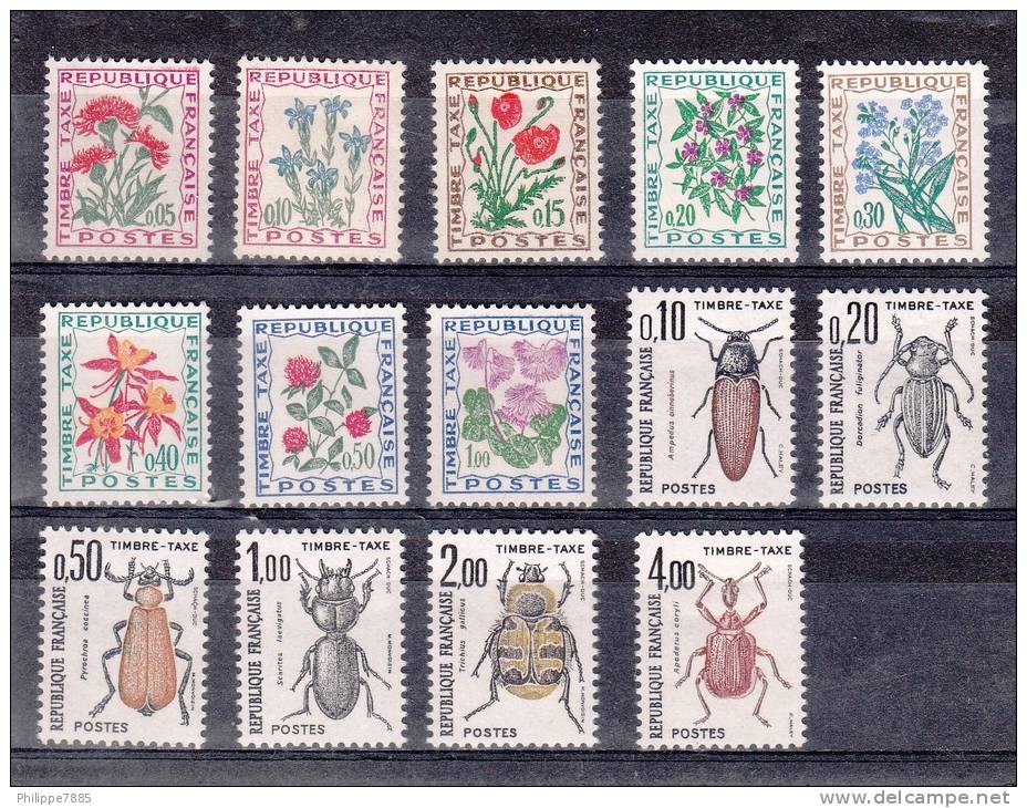 France Taxe - Série Complète 1964-1982 YT 95 à 108 Neufs NSC (MNH) - 1960-.... Neufs