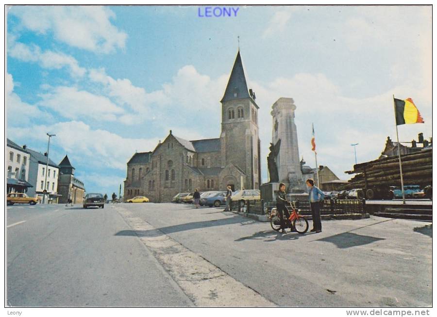 CPM Du LUXEMBOURG - BERTRIX Le Monument Et L'Eglise - édit SMETZ - Bertrix