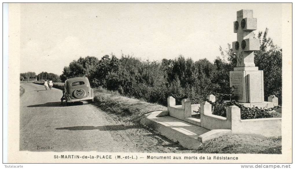 CPA 49 ST MARTIN DE LA PLACE MONUMENT AUX MORTS DE LA RESISTANCE - Autres & Non Classés