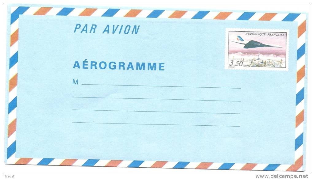 1984 Concorde 1012 AER  Plié - Aerogrammi