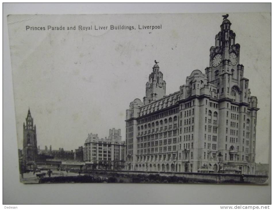 CPA Princes Parade And Royal Liver Buildings Liverpool  - 1918 - Liverpool