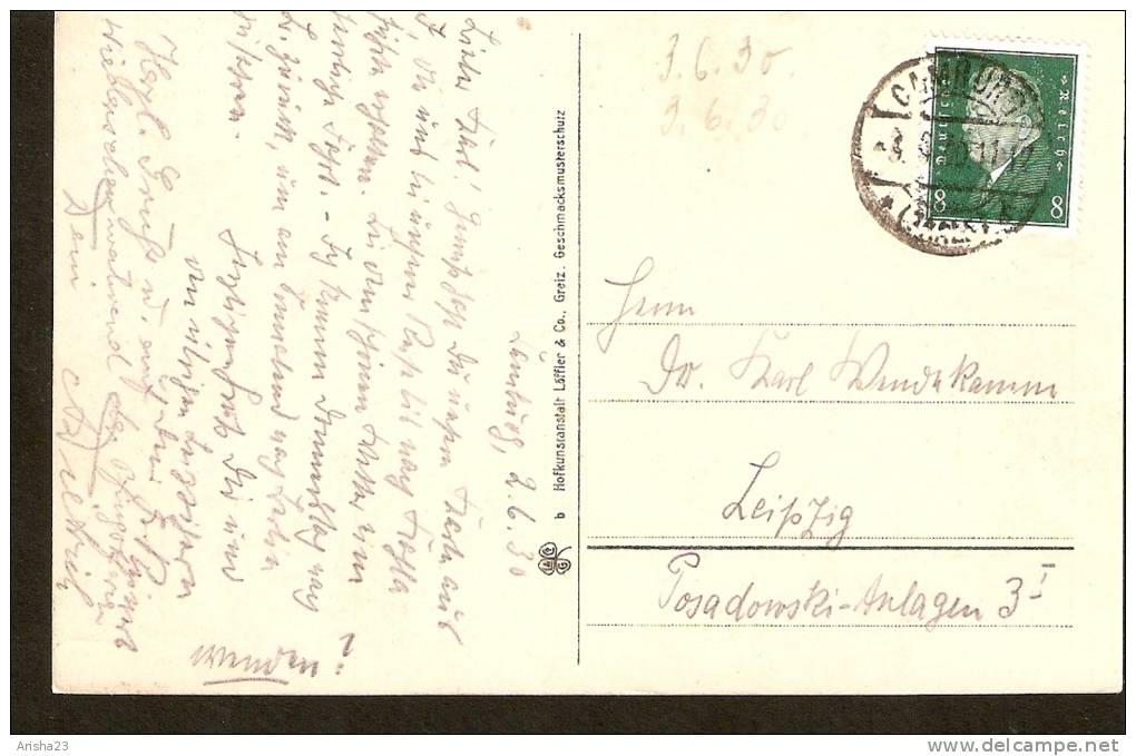 440. Germany, Rudelsburg Und Saaleck - Hofkunstanstalt Loffler & Co. - Passed Post In 1930 - Bad Koesen