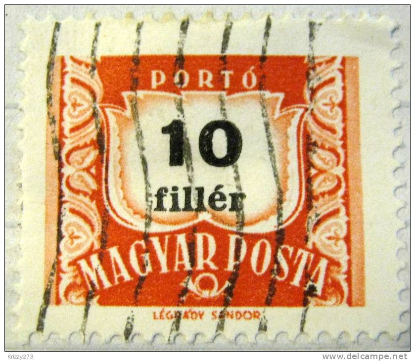 Hungary 1958 Postage Due 10f - Used - Port Dû (Taxe)