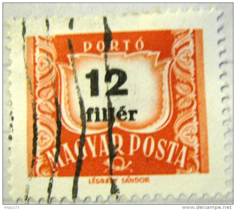 Hungary 1958 Postage Due 12f - Used - Port Dû (Taxe)