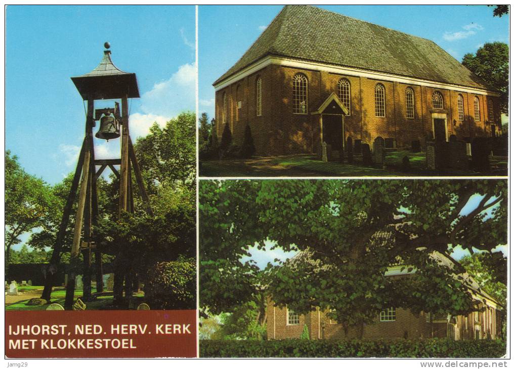 Nederland/Holland, IJhorst, Ned. Herv. Kerk Met Klokkestoel, Ca. 1980 - Autres & Non Classés