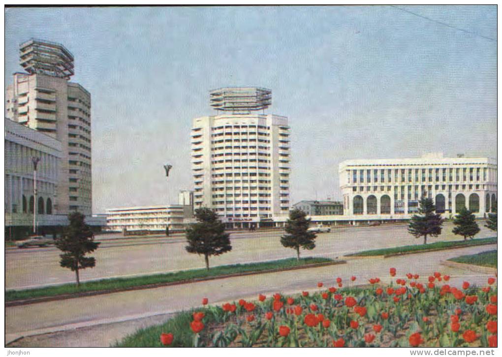 Kazakhstan-Postcard 1983-Alma-Ata-New Square. - Kazajstán