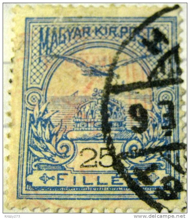 Hungary 1900 Turul Mythical Bird 25f - Used - Oblitérés