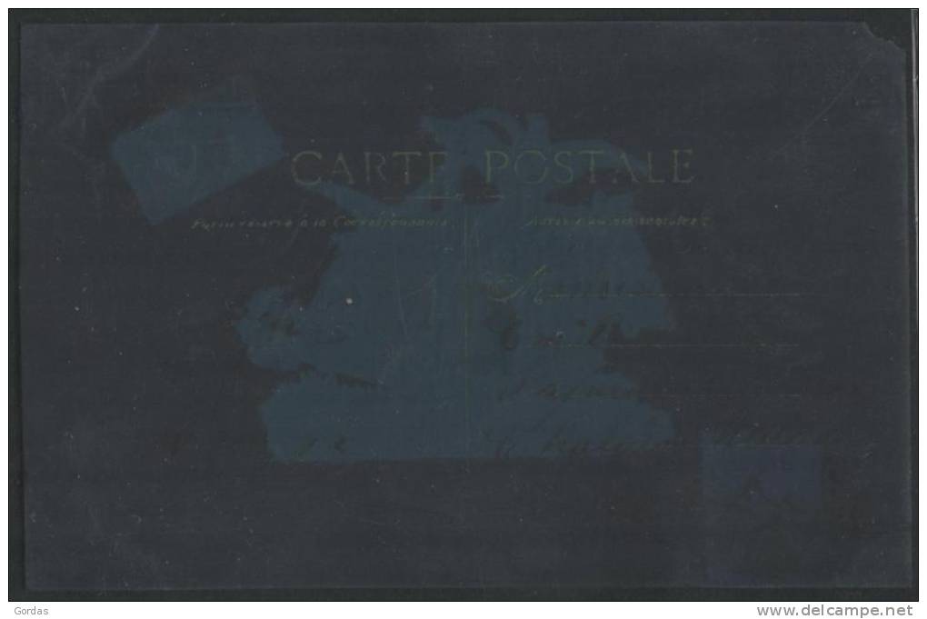 France - Souvenir - Metalic Postcard - Hold To Light