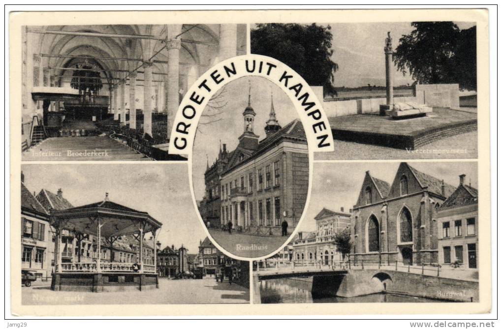 Nederland/Holland, Kampen, 5-luik, 1952 - Kampen