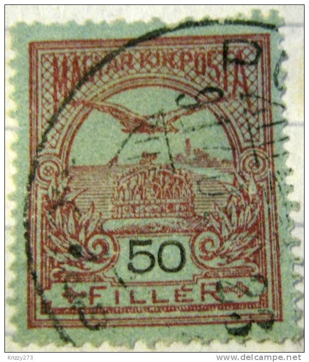 Hungary 1900 Turul Mythical Bird 50f - Used - Oblitérés