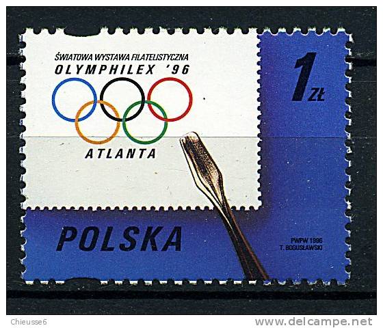 Pologne ** N° 3386 - "Olymphilex 96" Expo Philat. Sur L'olympisme - Nuevos