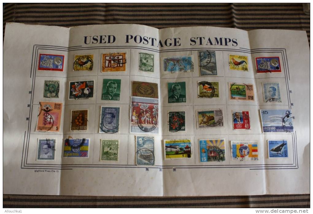 32 VieuxTimbres Oblitérés Fine Postage Old Stamps Used :from The  CEYLON CEYLAN EX Colonie Britannique :now Sri Lanka - Ceylan (...-1947)