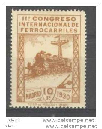 ES481CF-L2579TOSC.España .Spain.Espagne.XI  CONGRESO INTERNACIONAL DE.FERROCARRILES  (Ed 481*),con Charnela.LUJO - Otros & Sin Clasificación