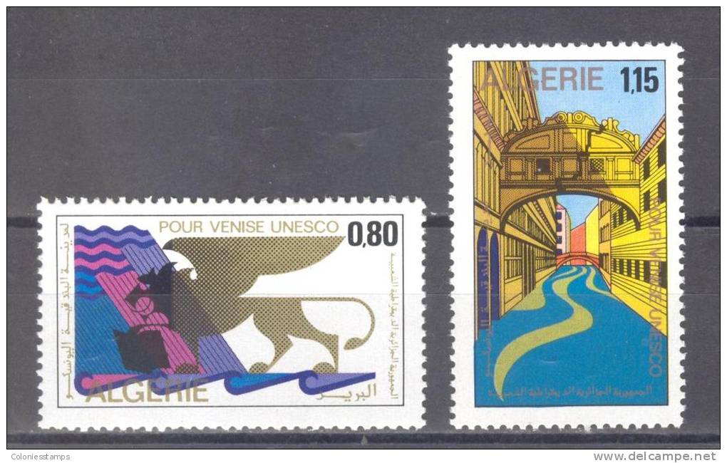 (S0063) ALGERIA, 1972 (UNESCO Campaign To Save Venice). Complete Set. Mi ## 579-580. MNH** - Algérie (1962-...)