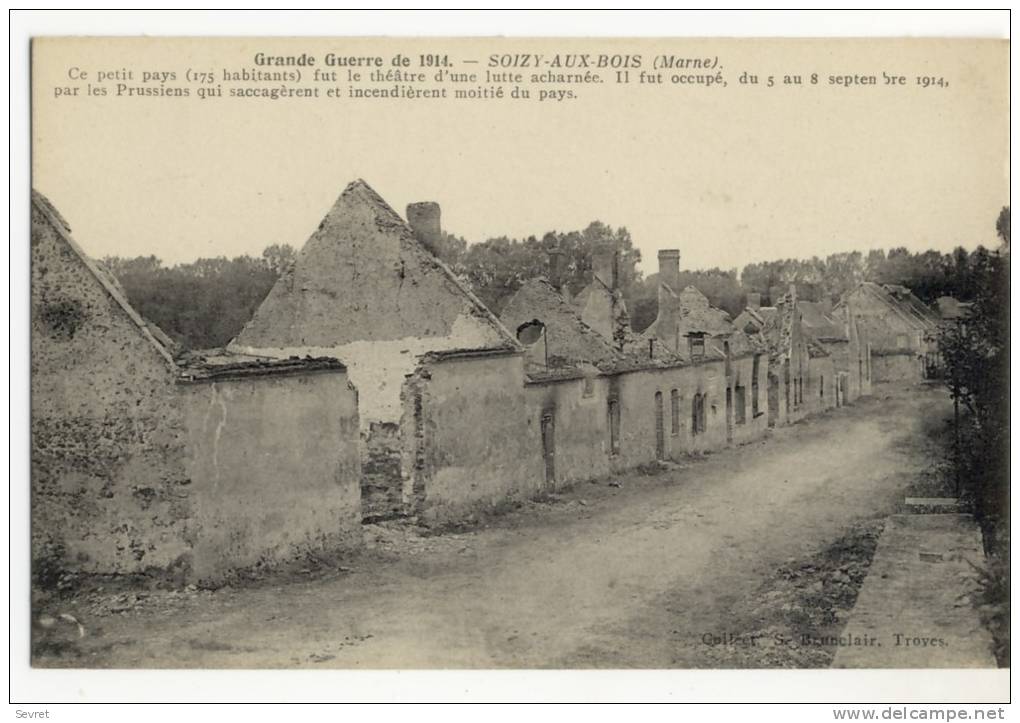 SOIZY AUX BOIS.  Grande Guerre 1914 - Sonstige & Ohne Zuordnung