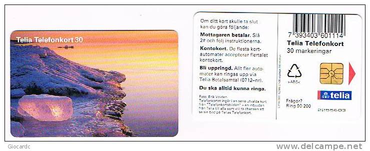 SVEZIA (SWEDEN) - TELIA  (CHIP) - 1997 WINTER BEACH                         -      USED °- RIF. 7716 - Seizoenen