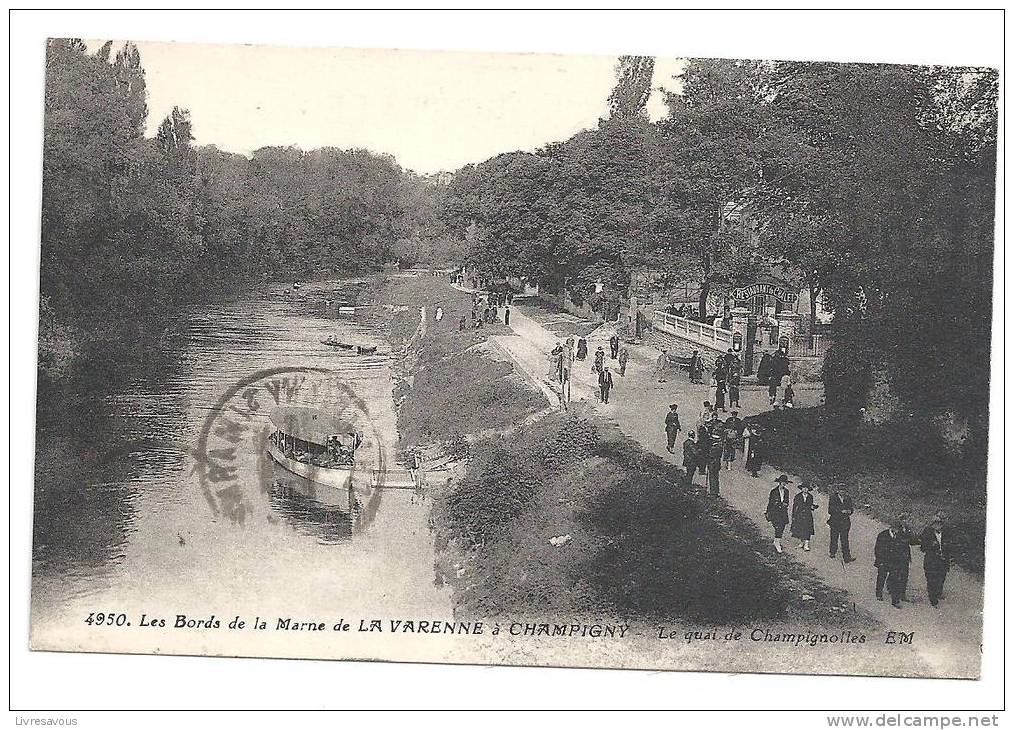 CPA 51 Champigny Sur Marne Le Quai De Champignolles Les Bords De La Marne De La Varenne à Champigny - Champigny