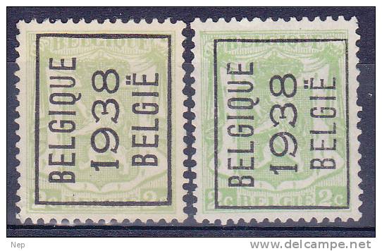 BELGIË - PREO - 1938 - Nr 330 A  (Kleurnuance) - BELGIQUE 1938 BELGIË - (*) - Cote 6,60€ - Typos 1936-51 (Kleines Siegel)