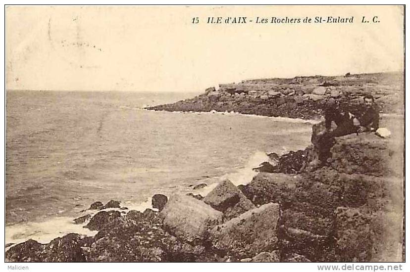 Charente Maritime -ref E42- Ile D Aix - Les Rochers De St Eulard - Carte Bon Etat - - Autres & Non Classés