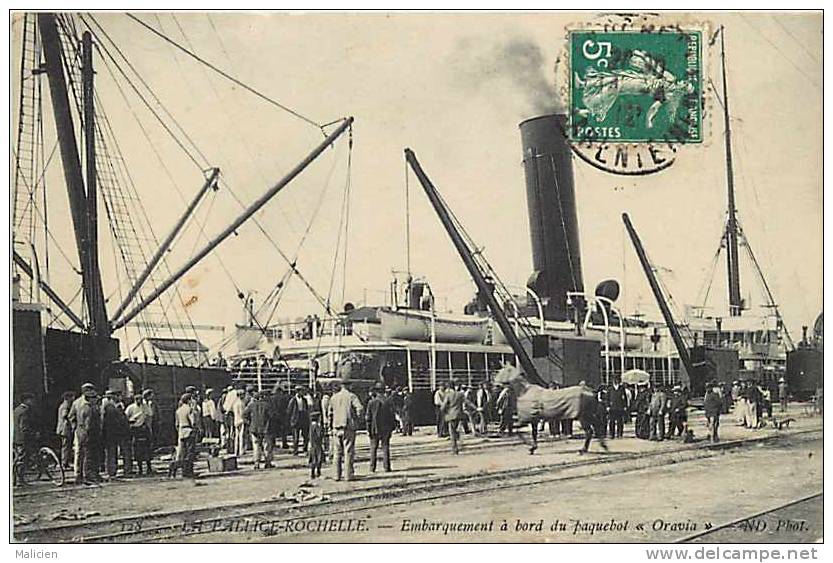 Charente Maritime -ref E39- La Pallice La Rochelle -embarquement A Bord Du Paquebot Oravia* Nd Photo  - Carte Bon Etat - - Autres & Non Classés