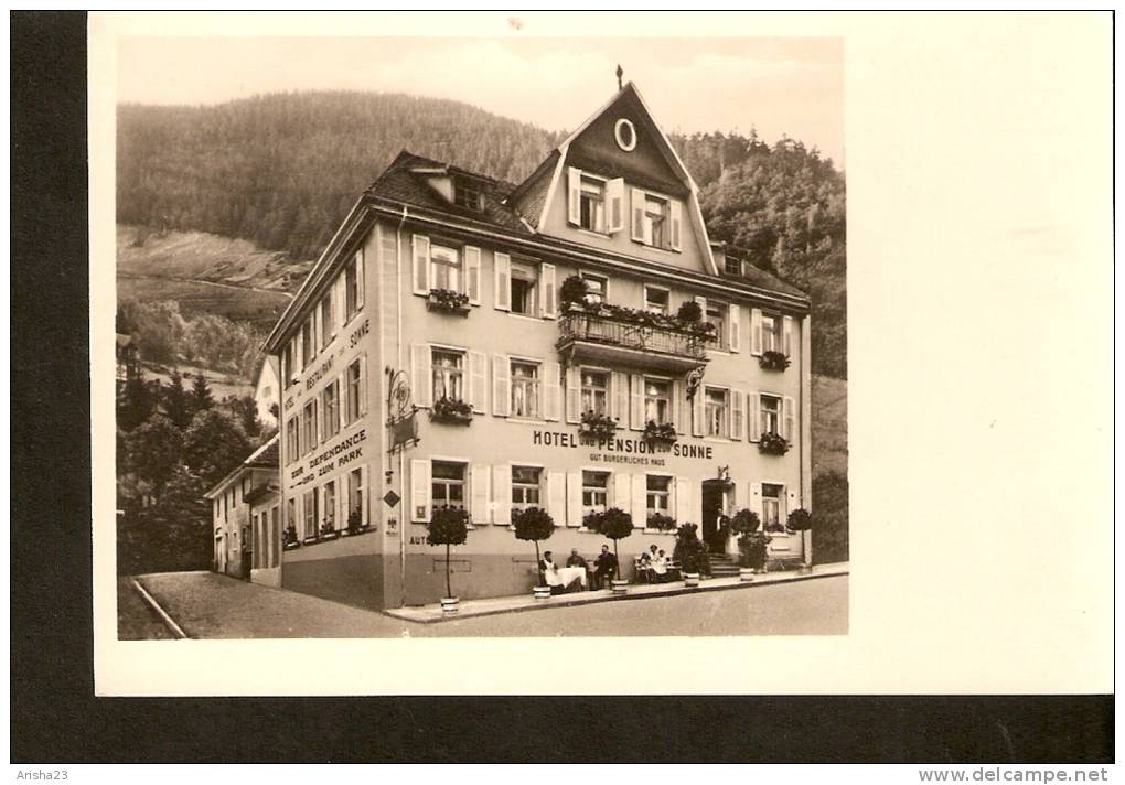 440. Germany, Hotel Sonne - Triberg I. Schwarzwald - Echte  Real Photo Postcard - Triberg