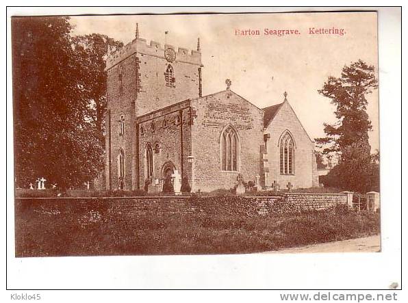 Angleterre - Barton Seagrave Kettering - église Et Cimetière Tobes  - édition H. Evans Market Place Kettering - Northamptonshire