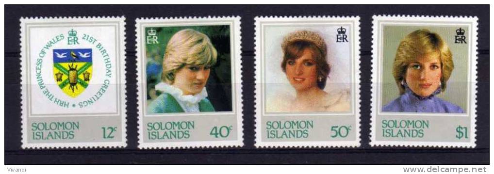 Solomon Islands - 1982 - Diana, Princess Of Wales 21st Birthday - MH - Salomon (Iles 1978-...)