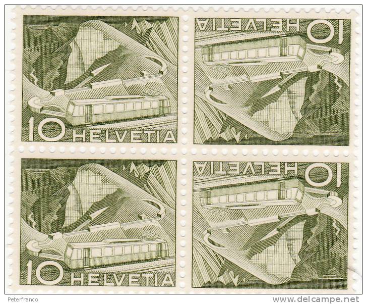 1950 Svizzera - Tecnica E Paesaggi - Tête-bêche