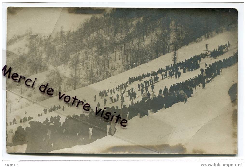 - Carte-photo - Saut A Ski à Costabére, Près Cancéru, On Voit Le Sauteur, Non écrite, Très  Rare. - Cauterets