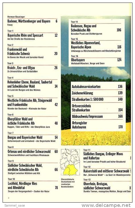 SÜD-Deutschland / Reise-Spezial , 16 Ausgewählte Touren  ,  Urlaubs-Infos 1995 - Reise & Fun