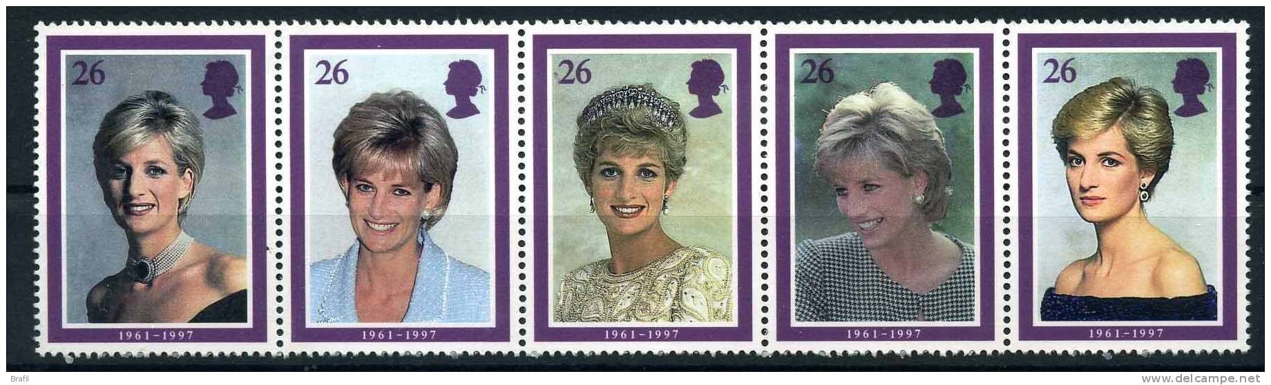 1998 Inghilterra, Lady Diana , Serie Completa Nuova (**) - Unused Stamps