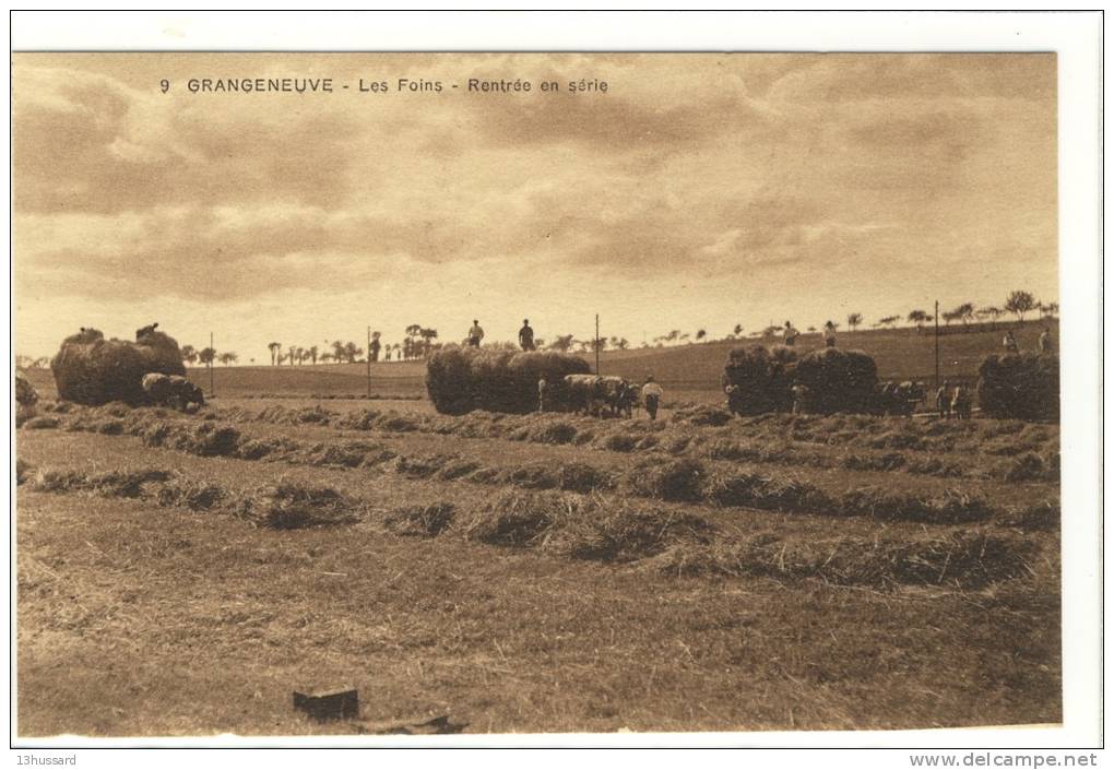Carte Postale Ancienne Grangeneuve - Les Foins, Rentrée En Série - Agriculture, Chambon Sur Lignon - Le Chambon-sur-Lignon