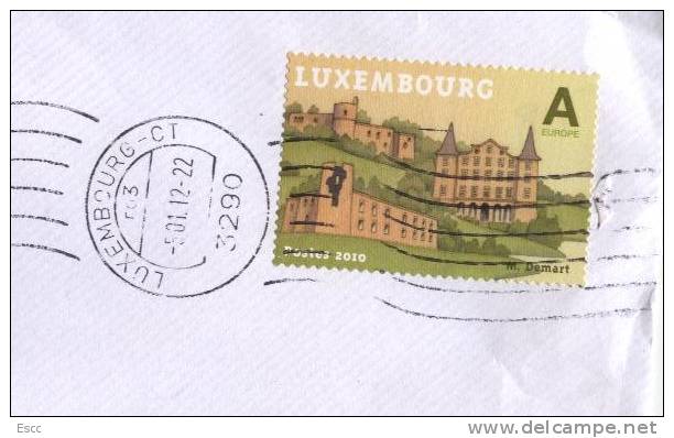 Mailed Cover (letter) With Stamp  Castles 2010 From Luxembourg To Bulgaria - Cartas & Documentos