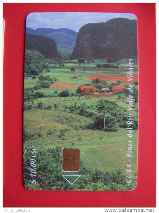 Chip Phone Card , $10 Etecsa, 22.000 Pinar Del Rio Valle De Vinales, Landscape, Mountains - Kuba