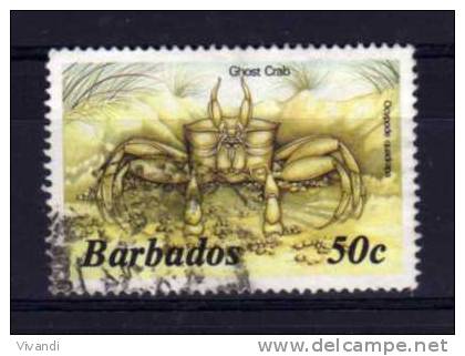 Barbados - 1985 - 50c Ghost Crab (No Imprint Date) - Used - Barbados (1966-...)