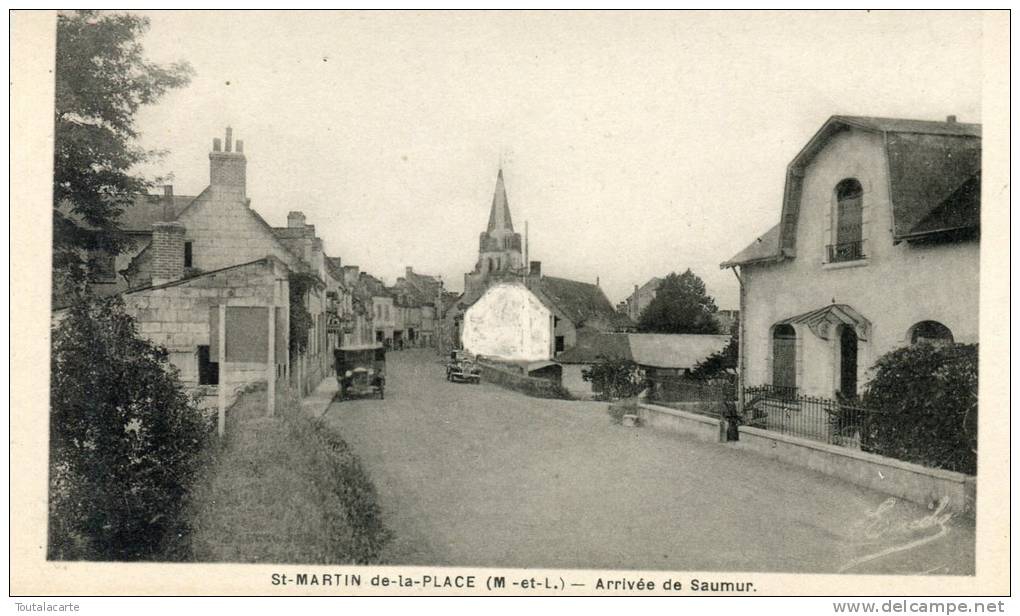 CPA 49 SAINT MARTIN DE LA PLACE ARRIVEE DE SAUMUR - Autres & Non Classés