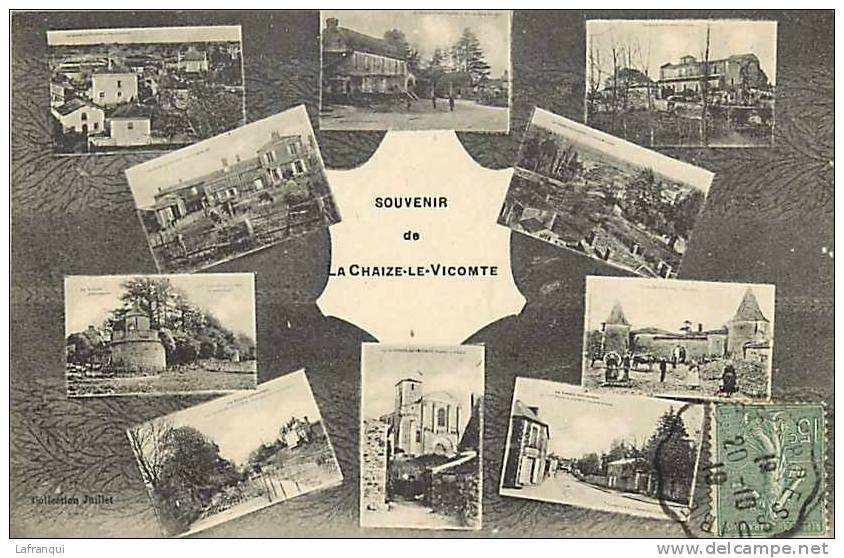 Vendée - Ref M64- La Chaize Le Vicomte -carte Multivues   - Carte Bon Etat - - La Chaize Le Vicomte