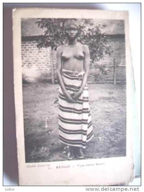 Africa Afrika Central African Republic Bangui Woman Half Naked - República Centroafricana