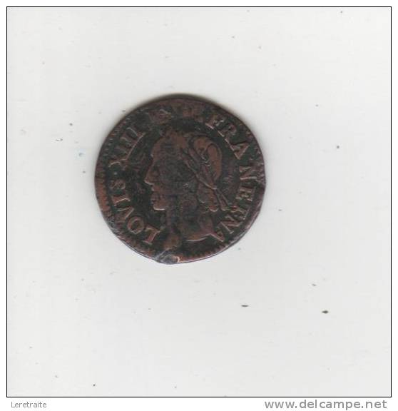 - Louis XIII,  Double Tournois 1642 - 1610-1643 Luigi XIII Il Giusto