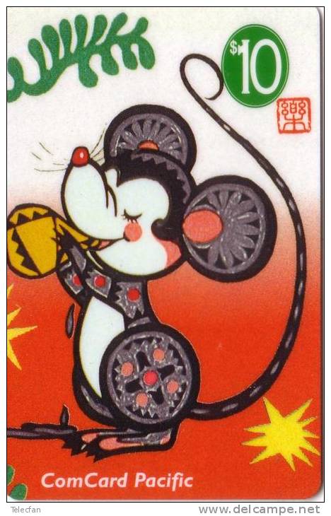 NAURU 2 CARDS ZODIAQUE CHINOIS ANNEE DU RAT YEAR OF RAT CHINESE ZODIAC UT - Nauru